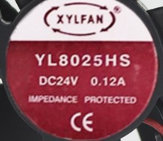 YL8025HS DC24V 0.23A 0.12A 2 XYLFAN 8025