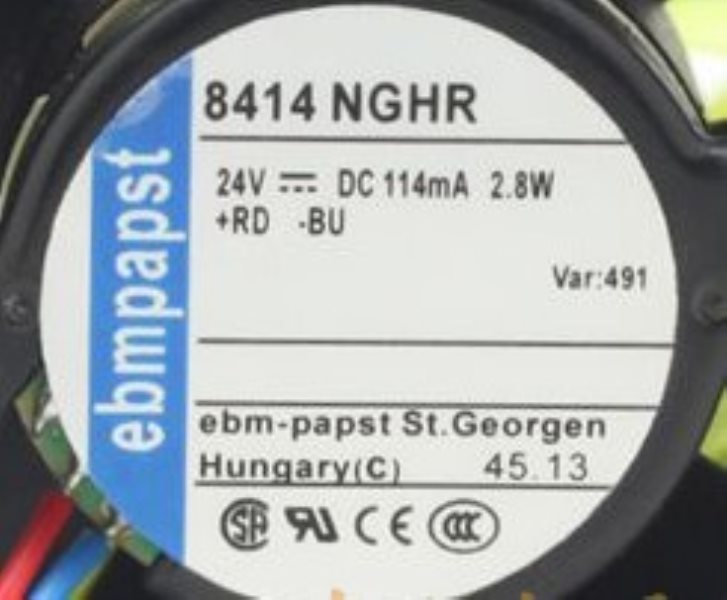 8414 NGHR ebmpapst 8025 24V 2.8W