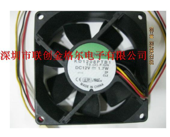 KD1208PTB1 DC12V 1.7W SUNON 80*80*25MM