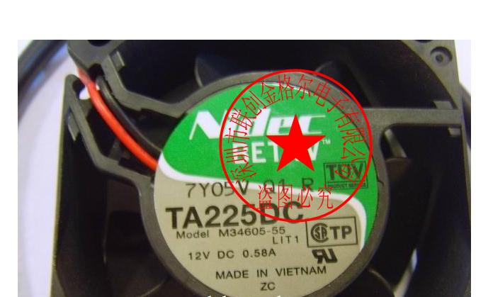 TA225DC M34605-55 NIDEC 12V 0.58A60*25