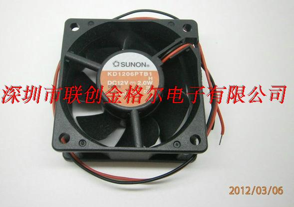 KD1206PTB1 DC12V 2.0W SUNON 60*60*25MM 2