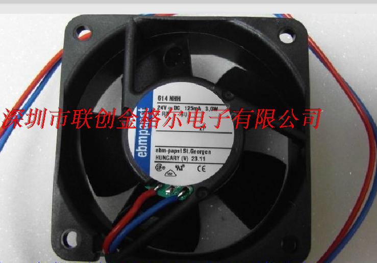 614NHH 24V 125MA 3.0W ebmpapst 60*60*25 - Click Image to Close