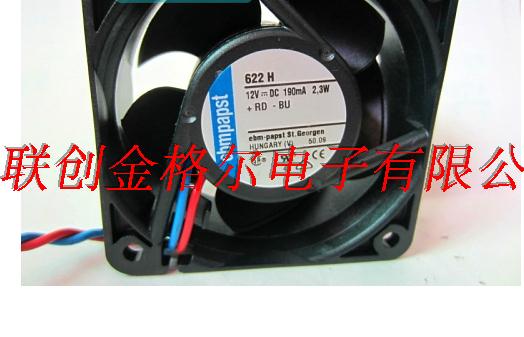 622H 12VDC 190MA 2.3W ebmpapst 60*60*25 - Click Image to Close