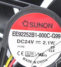 EE92252B1-000C-G99 24V 2.1W 3 SUNON