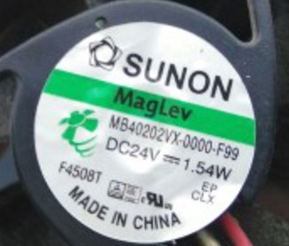 MB40202VX-0000-F99 24V 1.54W SUNON 4020 - Click Image to Close