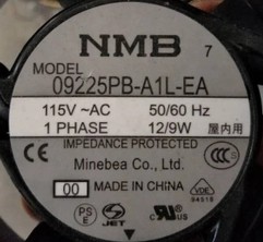 09225PB-A1L-EA AC115V 12/9W NMB 9CM 9025 - Click Image to Close